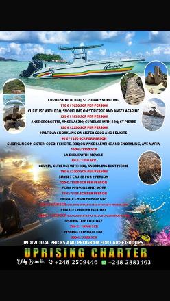Uprising Boat Charter Praslin